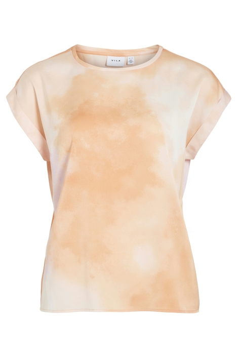 Vila viellette s/s full satin top - noos